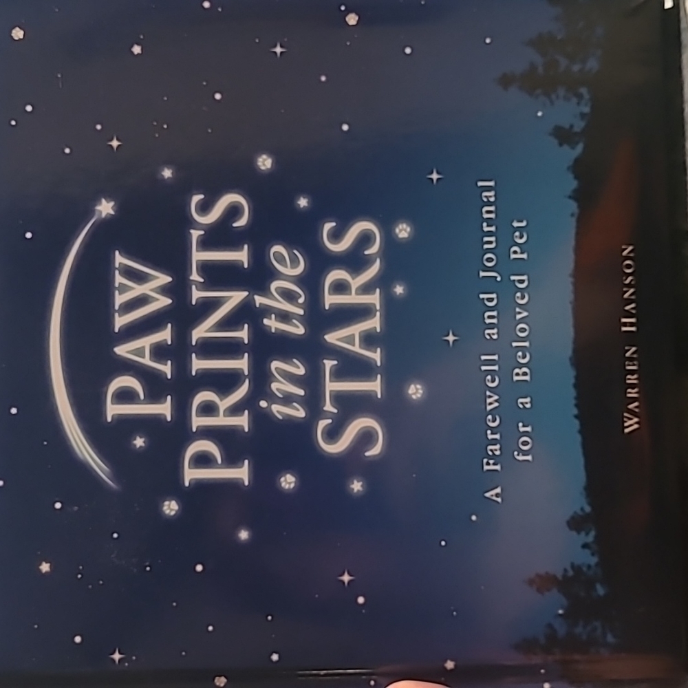 New! Paw Prints in the Stars a farewell journal hardcover book pet memories